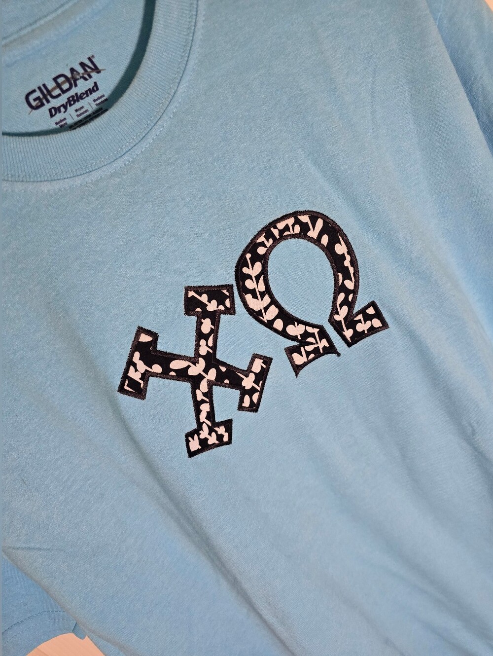 Chi Omega Sorority Blue Short Sleeve Tee Shirt Gildan Medium - Picture 6 of 10